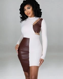 Divanewlook New In Heal Me Leather Dress