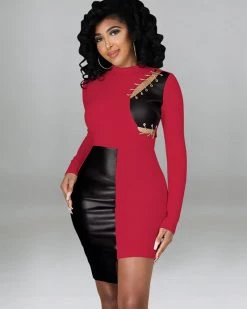 Divanewlook New In Heal Me Leather Dress