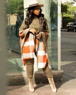 鸿盛达 FIRESIDE | PLAID SHAWL PANCHO