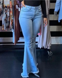 Divanewlook Flared Denim Jeans New In