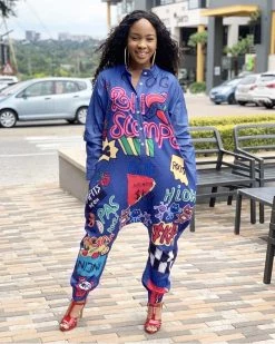 Divanewlook Graffiti Jumpsuit New In
