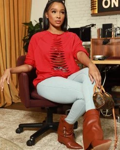 华冠丽 New In Terry Rips Sweatshirt