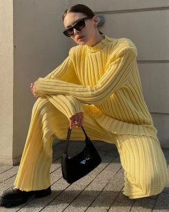 Divanewlook New In Cozy Girl Colorful Sweater Pant Set