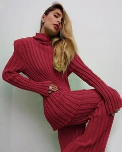 Divanewlook New In Cozy Girl Colorful Sweater Pant Set