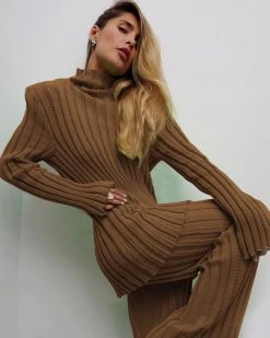 Divanewlook New In Cozy Girl Colorful Sweater Pant Set