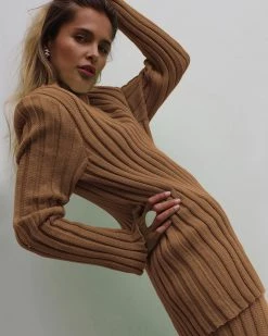 Divanewlook New In Cozy Girl Colorful Sweater Pant Set