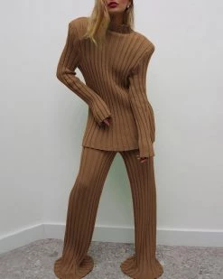 Divanewlook New In Cozy Girl Colorful Sweater Pant Set