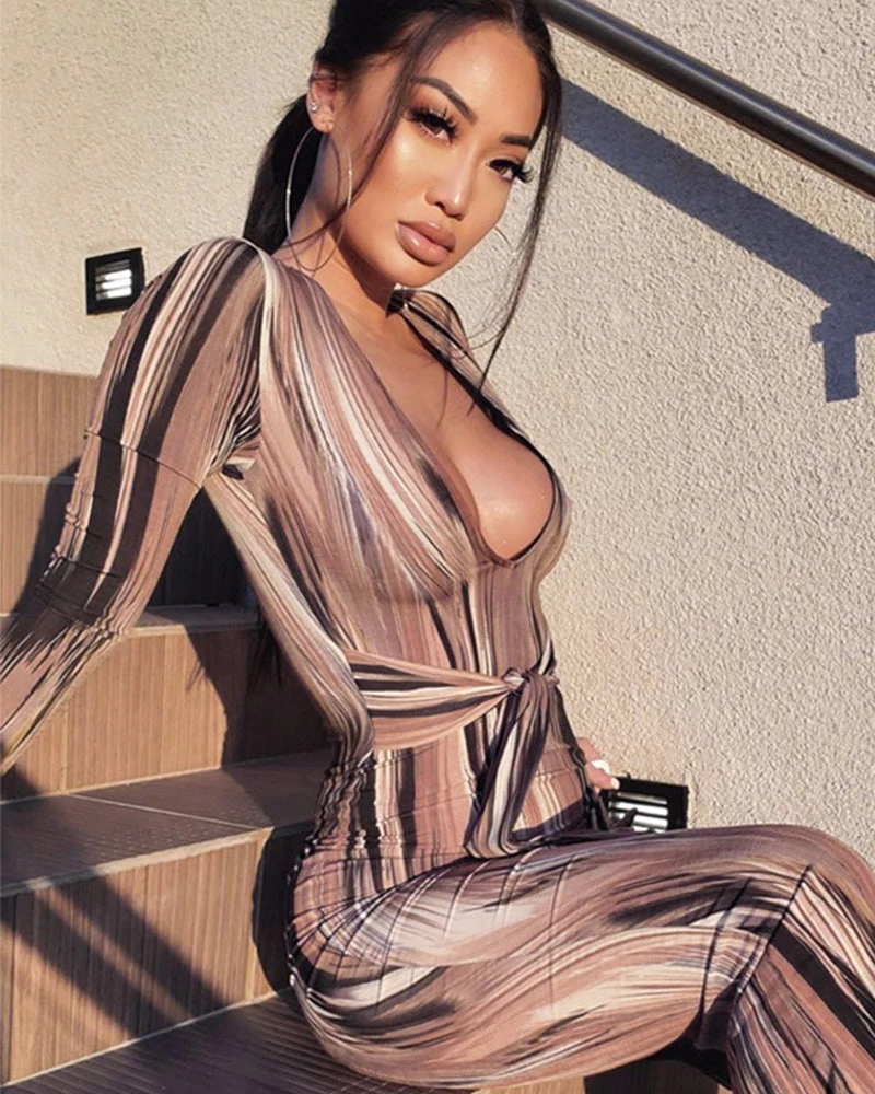 Divanewlook Belted Wood Texture Maxi Dress 3 Divanewlook Belted Wood Texture Maxi Dress