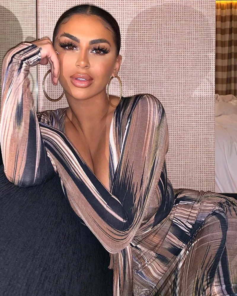 Divanewlook Belted Wood Texture Maxi Dress 5 Divanewlook Belted Wood Texture Maxi Dress