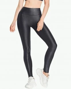 Divanewlook High Waisted Faux Leather Leggings