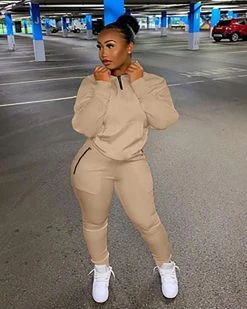 Divanewlook New In Classic Plus Size Sport Suit