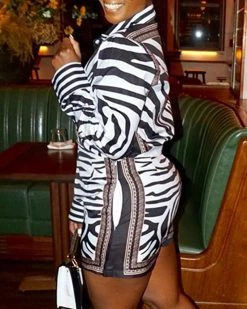 Divanewlook Zebra Short Set New In