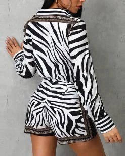 Divanewlook Zebra Short Set New In