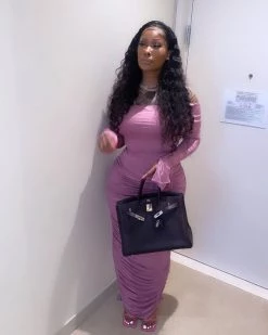 Divanewlook Lavender Goddess Maxi Dress