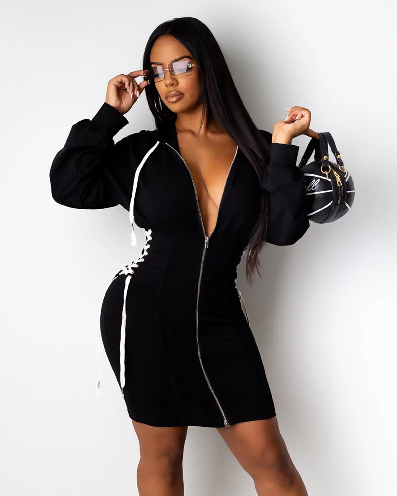 Divanewlook New In Bad Ass Hoodie Dress 2 Divanewlook New In Bad Ass Hoodie Dress