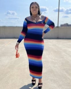 逊马亚 Sale KNITTED OFF SHOULDER MAXI