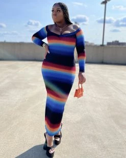 逊马亚 Sale KNITTED OFF SHOULDER MAXI