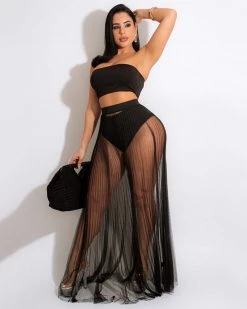 立安 BANDEAU BIKINI SKIRT SET New In