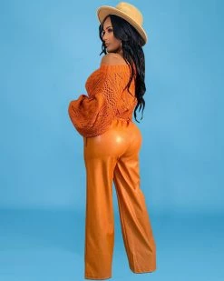 Divanewlook Chic Leather Pants New In