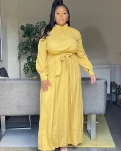 Divanewlook Cream Cheese Maxi Dress