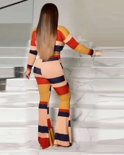 Divanewlook Knitted Color Matching Suit