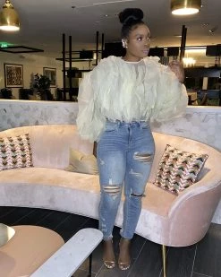 欧樊 New In Flora Top