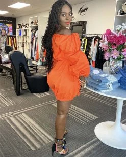 Divanewlook Off Shoulder Bubble Dress 3 Divanewlook Off Shoulder Bubble Dress