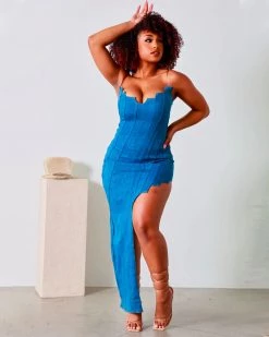 Divanewlook One Of A Kind Denim Dress