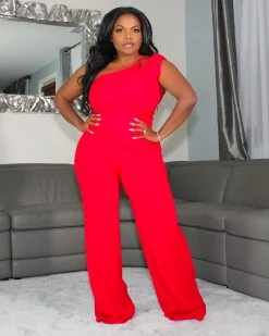 Divanewlook Cut Out One Shoulder Jumpsuit 14 Divanewlook Cut Out One Shoulder Jumpsuit