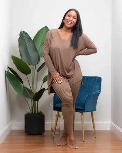 迪娅 BRANDY | MOCHA MOTO LEGGING SET New In