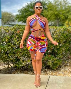 Divanewlook RETRO LOVE MINI SKIRT SET New In