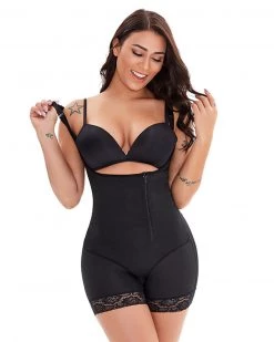 思晨妮 Side Zipper Booty Boosting Body Suit