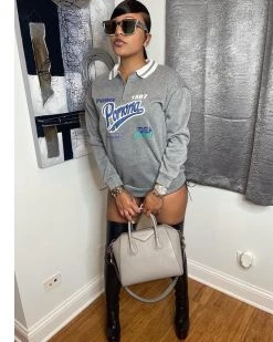 Divanewlook Printed Polo Sweatshirt New In