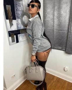 Divanewlook Printed Polo Sweatshirt New In