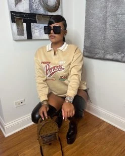 Divanewlook Printed Polo Sweatshirt New In