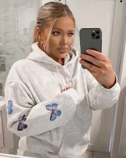 Divanewlook Butterfly Oversize Hoodie New In