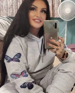 Divanewlook Butterfly Oversize Hoodie New In