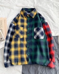 蒙香 New In LONG SLEEVE PLAID SHIRT