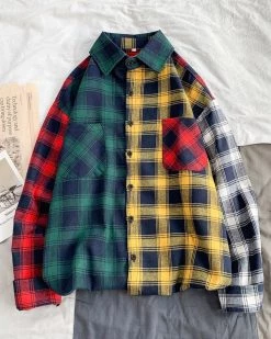 蒙香 New In LONG SLEEVE PLAID SHIRT
