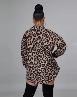 Divanewlook LEOPARD SHIRT DRESS New In