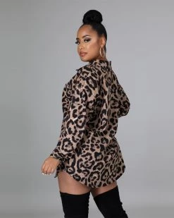 Divanewlook LEOPARD SHIRT DRESS New In