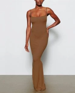 Divanewlook New In SOFT LOUNGE LONG SLIP DRESS