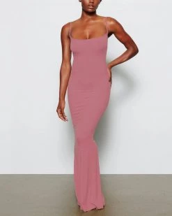 Divanewlook New In SOFT LOUNGE LONG SLIP DRESS
