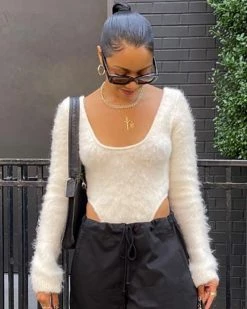 Divanewlook Living In It Cozy Bodysuit New In