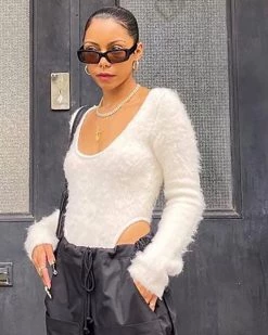 Divanewlook Living In It Cozy Bodysuit New In