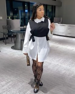 缇芮 Bowknot Oversized Blouse New In