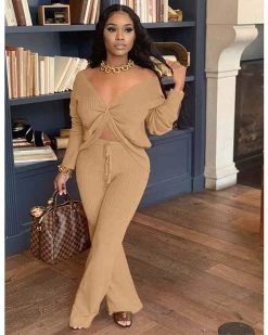 Divanewlook Twist & Turn Pant Set New In