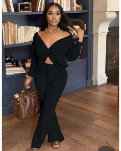 Divanewlook Twist & Turn Pant Set New In