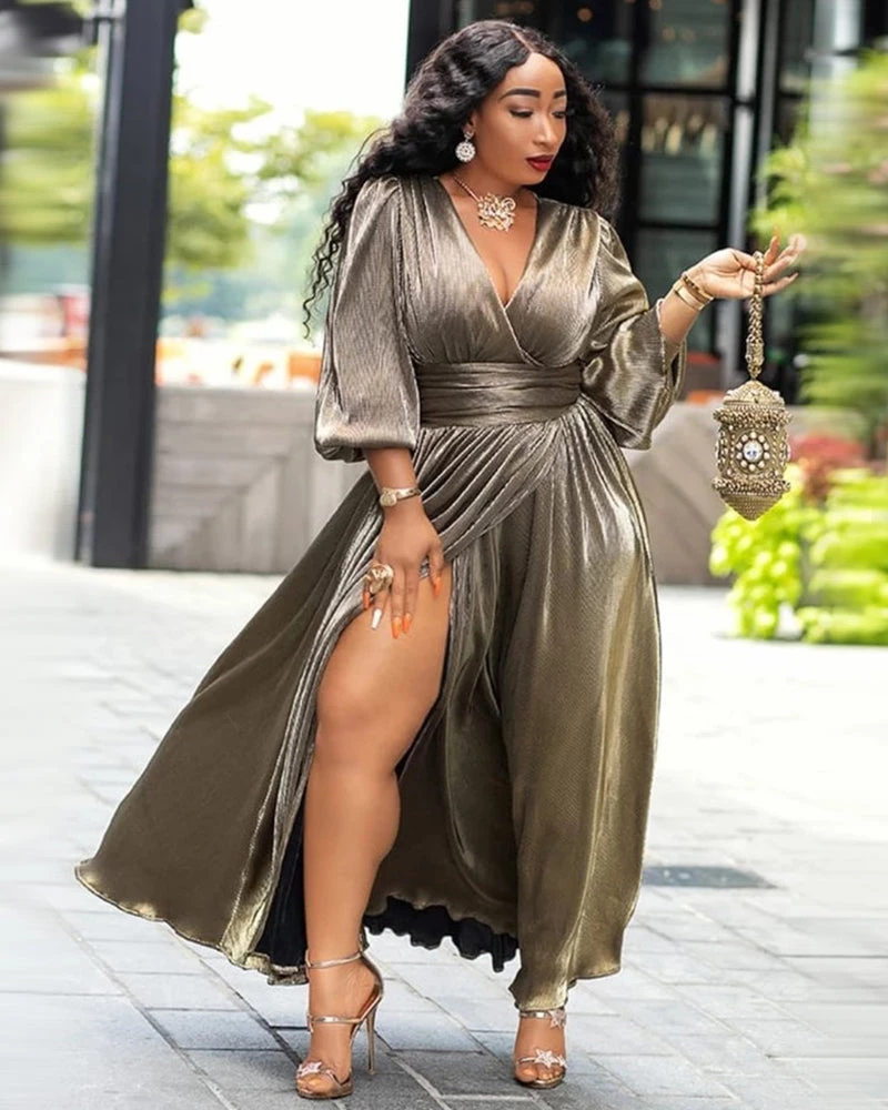 Divanewlook Golden Glitter Maxi Dress New In 4 Divanewlook Golden Glitter Maxi Dress New In