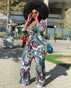 Divanewlook Fashion Casual Printed Jumpsuit New In